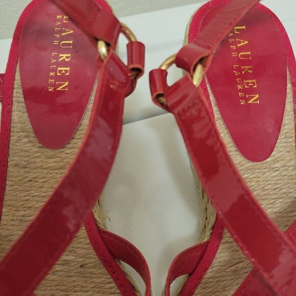 Ralph Lauren Sandal Wedge Shoe - Picture 3 of 16